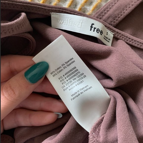 Wilfred Free Lace Up Front Tank Bodysuit Dark Brown - Picture 3 of 3